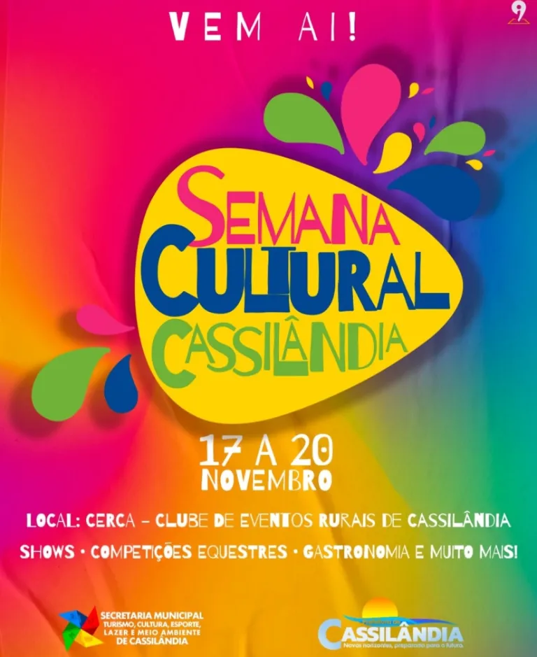 VEM AÍ A SEMANA CULTURAL