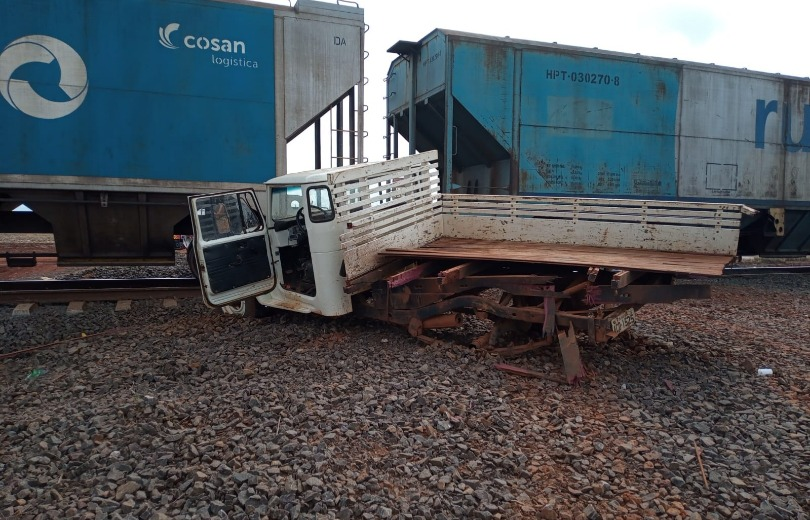 Acidente entre trem e caminhonete mata homem de 40 anos em fazenda de Chapadão do Sul