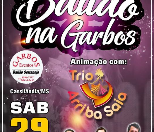 Neste sábado tem Bailão na Garbos. Bora pra lá!