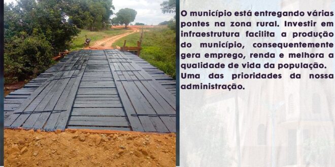 O Município de Cassilândia-MS está entregando várias pontes na Zona Rural