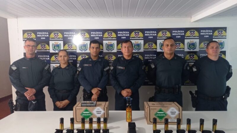 Polícia Militar de Cassilândia-MS e do Distrito de São João do Aporé recebem materiais de menor potencial ofensivo