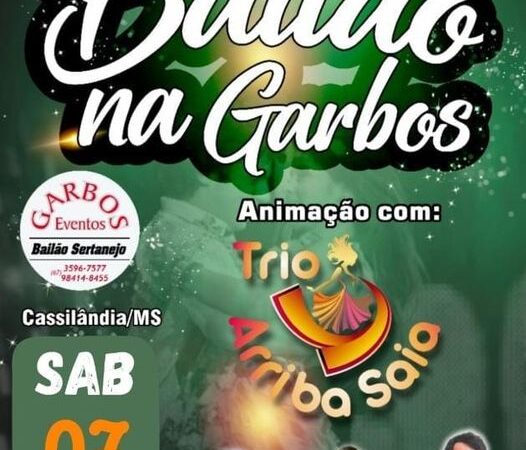 Grandioso Baile neste final de semana 07/01/23 e a animação e por conta do Trio Arriba Saia, não fique fora dessa festa!