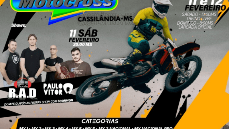 Cassilândia: Abertura do Estadual de Motocross MX 2023 em fevereiro