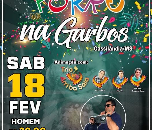 Cassilândia: Amanhã tem Carba Forro na GARBOS EVENTOS