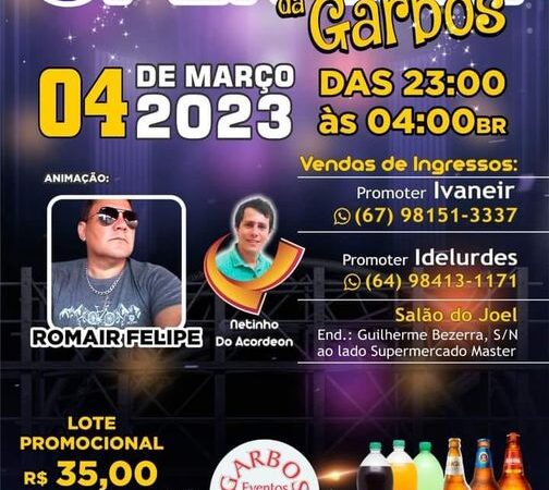 Hoje tem Bailão Open Bar na Garbos. Bora pra lá!