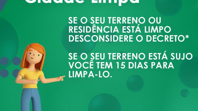 Cassilândia: Prefeitura orienta para limpeza de terrenos baldios