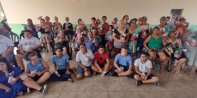 Em Cassilândia, Assistência Social comemora Páscoa com ovos e bolo de chocolate