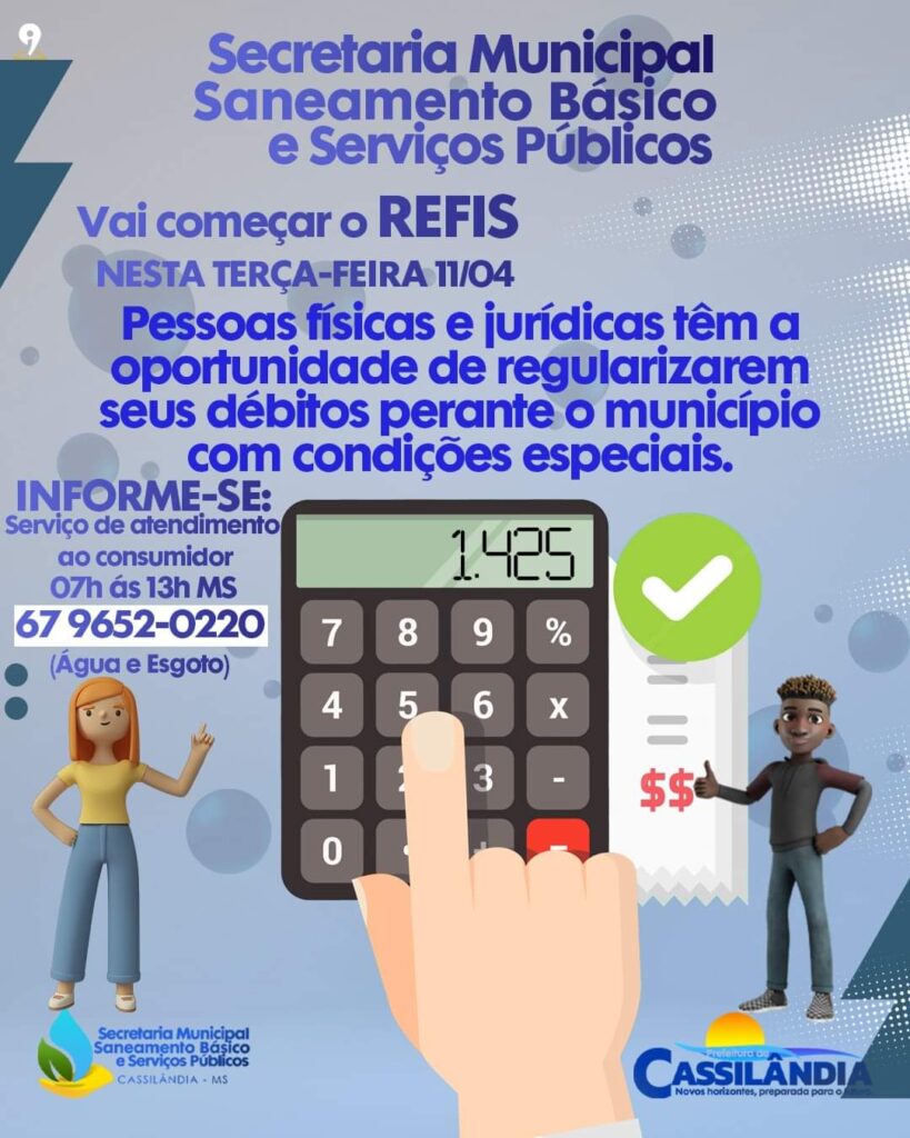 Vai começar o REFIS!