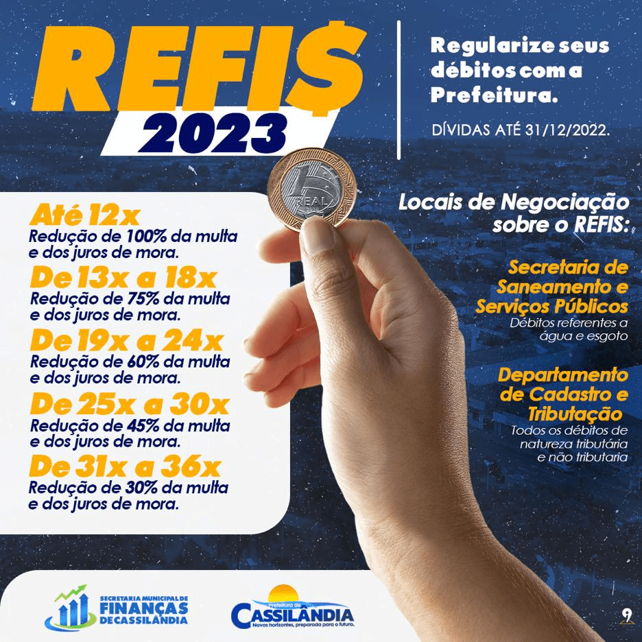 Refis 2023: campanha de refinanciamento fiscal com desconto e parcelamento