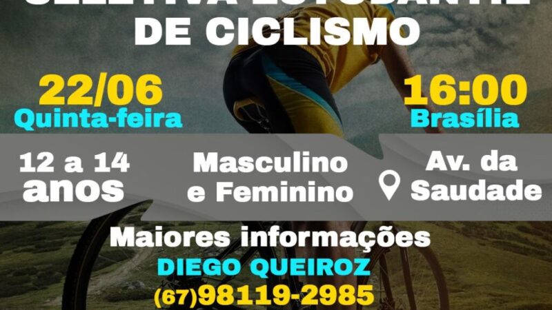 É hoje a Seletiva Estudantil de Ciclismo