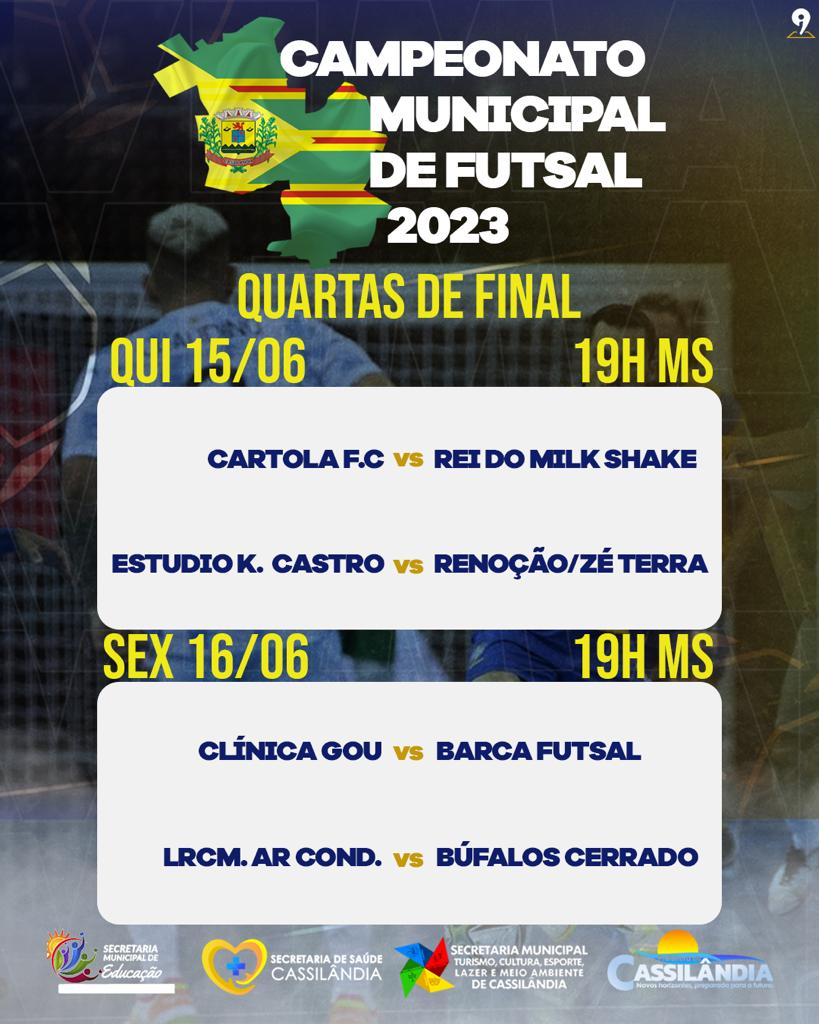 Quartas de finais do campeonato Municipal de Futsal 2023