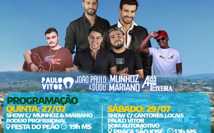 Confira a programação do aniversário de Cassilândia