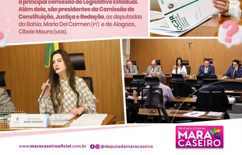 Deputada Mara Caseiro assume presidência da principal comissão da Assembleia Legislativa de MS, representando a luta por igualdade de gênero