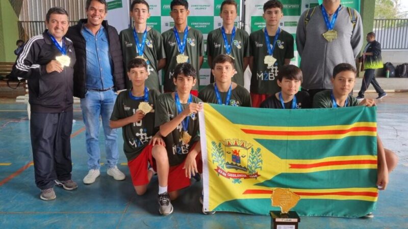 EQUIPE DE VOLEIBOL CASSILANDENSE É CAMPEÃ DOS JOGOS DA JUVENTUDE DE 12 A 14 ANOS EM DOURADOS