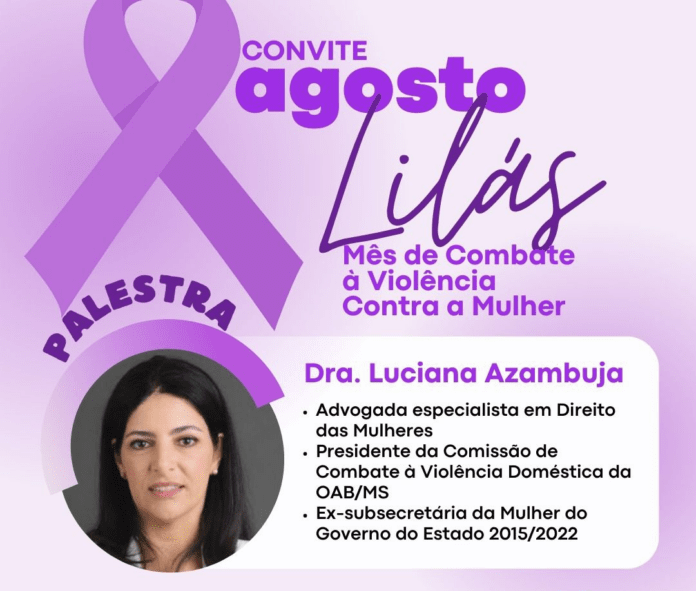 Cassilândia: palestra na Câmara sobre a violência contra a mulher encerra Agosto Lilás