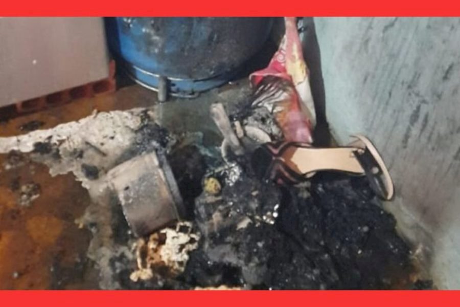 Após ser agredida pelo marido, mulher coloca fogo na própria casa