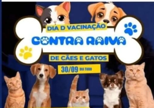 Atenção: hoje tem vacinação contra raiva 