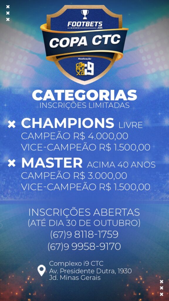 VEM AÍ COPA CTC EM CASSILÂNDIA