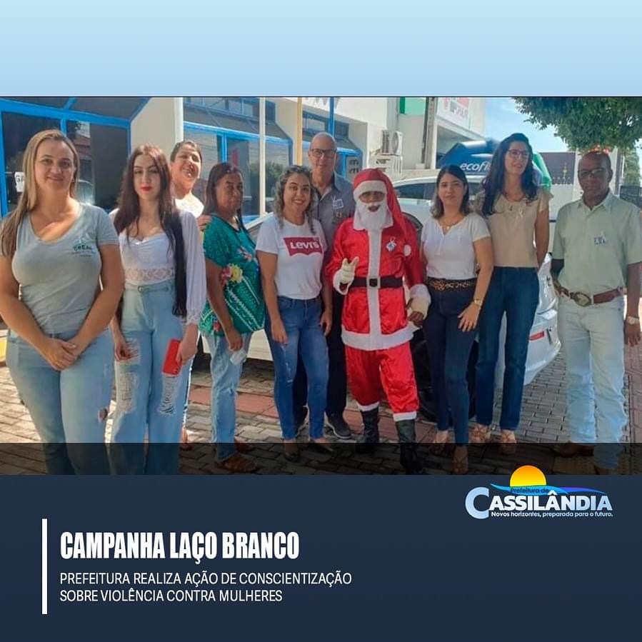 Cassilândia: Campanha do Laço Branco pelo fim da violência contra mulheres