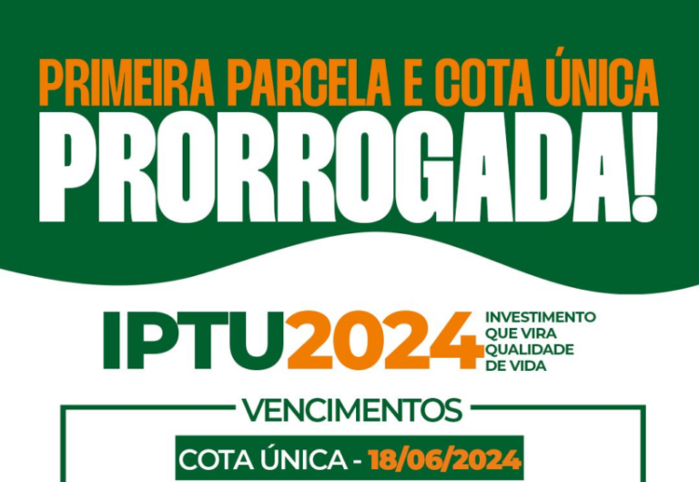 IPTU 2024: após prorrogação de prazo, Pagamento de cota única termina hoje