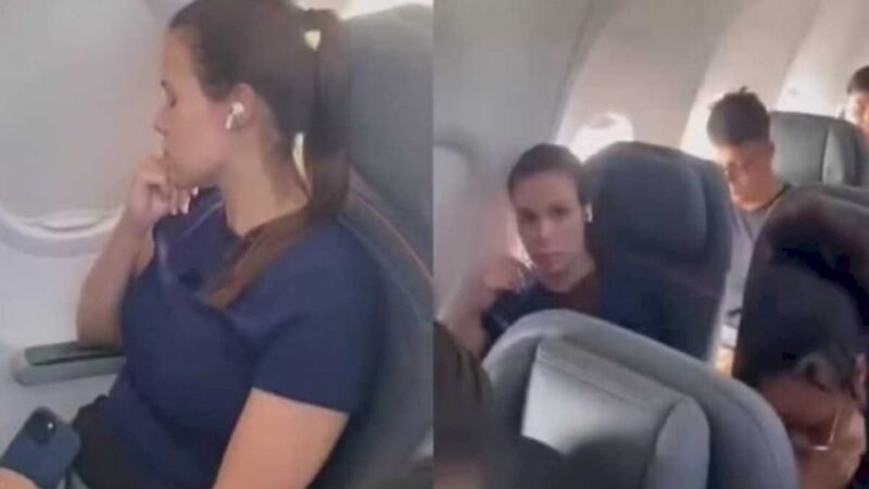 Mulher que não cedeu assento a uma criança em avião se pronuncia