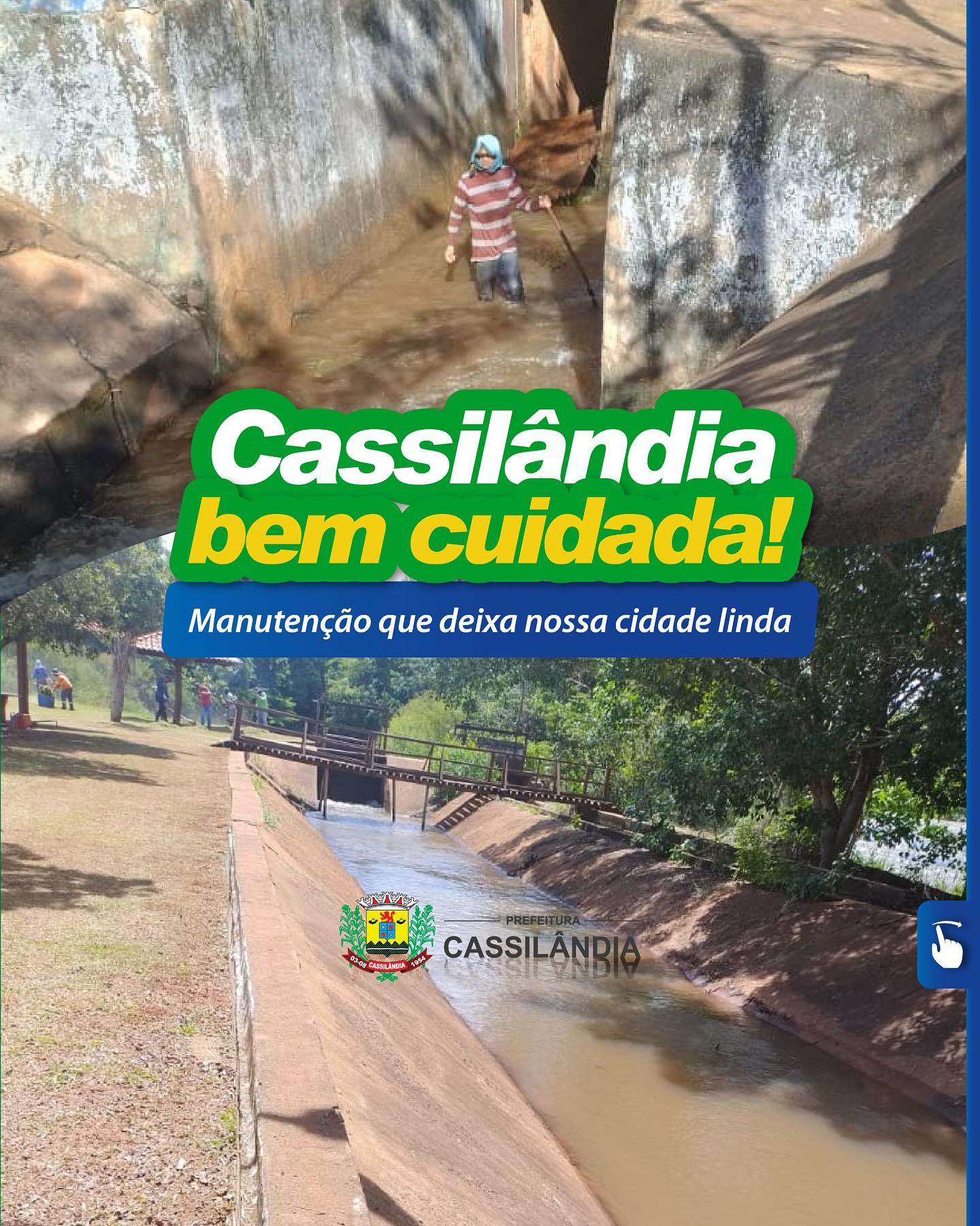 PREFEITURA DE CASSILÂNDIA FEZ LIMPEZA NO SALTO DO RIO APORÉ