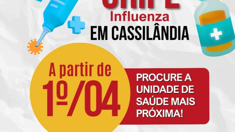 Prefeitura de Cassilândia informa campanha de vacinação