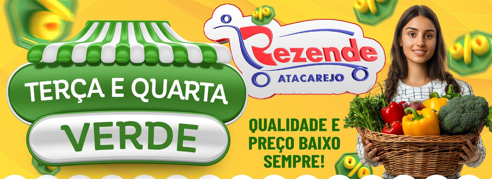 Promoções Super Terça e Quarta verde Supermercado Rezende