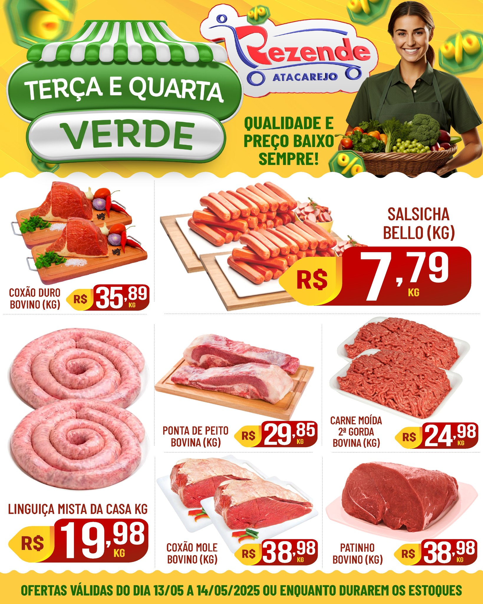 Promoções Super Terça e Quarta verde Supermercado Rezende