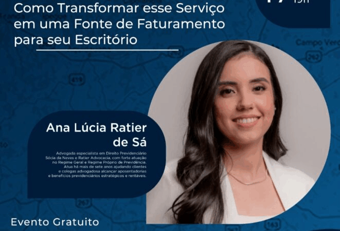 Cassilândia: Dia 17 de julho terá palestra na OAB de Cassilandia com a Dra. Ana Lúcia Ratier de Sá