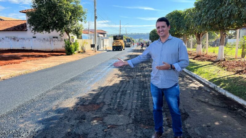 Rodrigo Freitas em parceria com governador Ridel investe R$ 11 milhões em recapeamento na Vila Izanópolis em Cassilândia