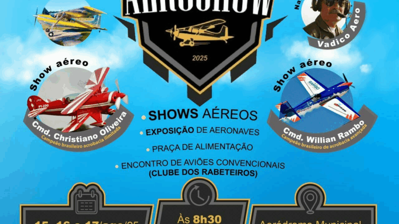 Prefeitura de Cassilândia promove 3º AeroShow com entrada gratuita e atividades para toda a família