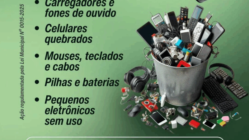 Cassilândia cria programa para coleta de lixo eletrônico em escolas e repartições