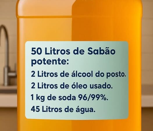 Receita de Sabão Líquido Transparente (Com Óleo Usado)