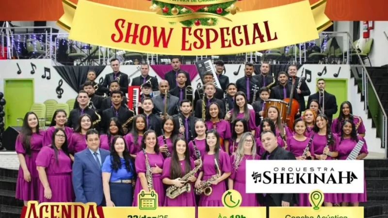 Natal Encantado promove noite “Louvai”, de louvor e celebração nesta segunda-feira em Cassilândia