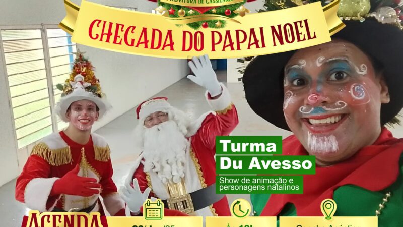 Chegada do Papai Noel promete encantar Cassilândia em noite de magia, alegria e imaginação