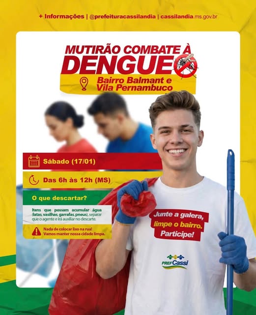 Prefeitura, Secretaria Municipal de Saúde e Secretaria de Infraestrutura realizam Mutirão de Combate à Dengue no Bairro Balmant e Vila Pernambuco