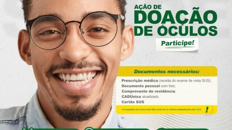 Ação de Doação de Óculos atende moradores de Cassilândia neste fim de semana