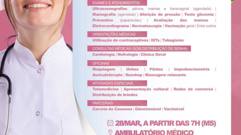 Prefeitura de Cassilândia realiza 1ª Feira da Mulher com ampla oferta de serviços de saúde e bem-estar