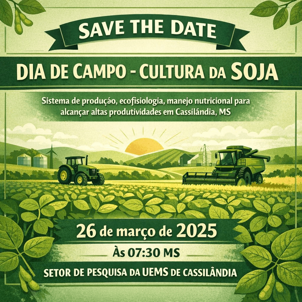 Cassilândia sediará Dia de Campo sobre produção de soja no dia 26 de março