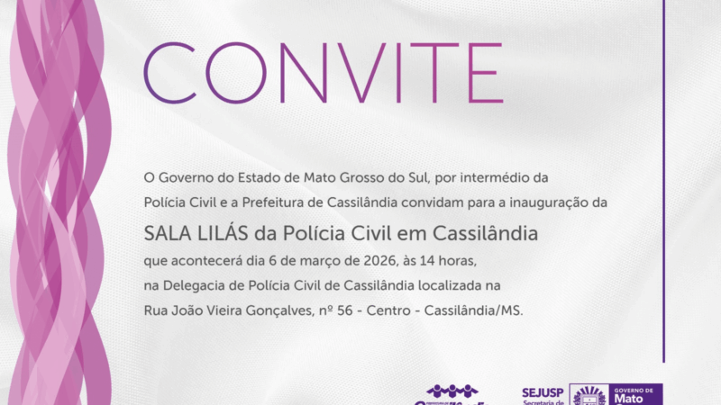 Cassilândia fortalece rede de proteção com inauguração da Sala Lilás nesta sexta-feira (06)