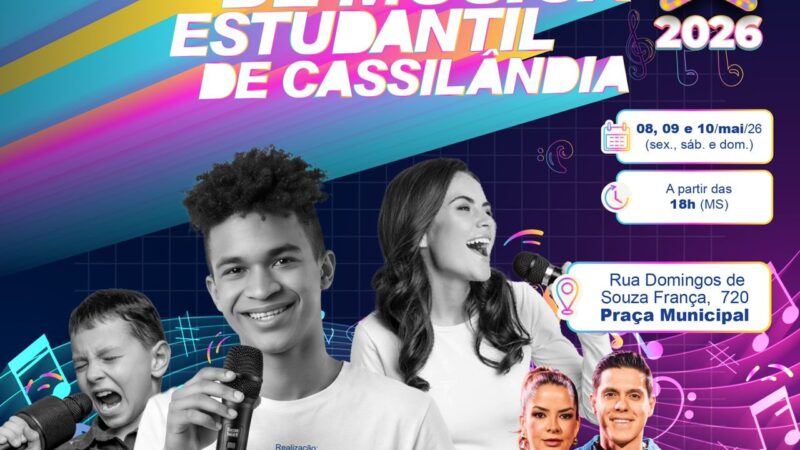 Contagem regressiva: faltam 10 dias para o Festival de Música Estudantil de Cassilândia