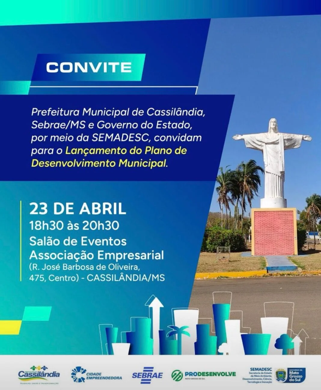 Sebrae/MS, Governo do Estado e Prefeitura lançam Plano de Desenvolvimento Municipal de Cassilândia