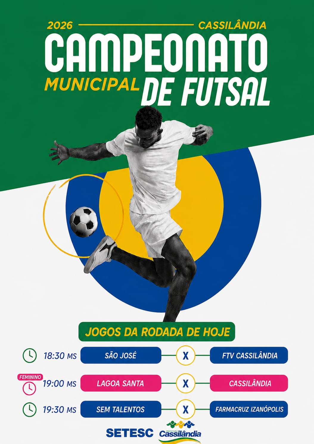 Campeonato Municipal de Futsal de Cassilândia define semifinalistas e movimenta torcida
