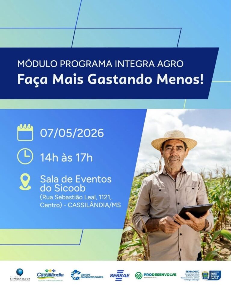 Workshop do Sebrae orienta produtores a reduzir custos e aumentar resultados em Cassilândia