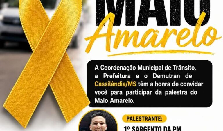 Cassilândia realiza palestra educativa em alusão ao Maio Amarelo