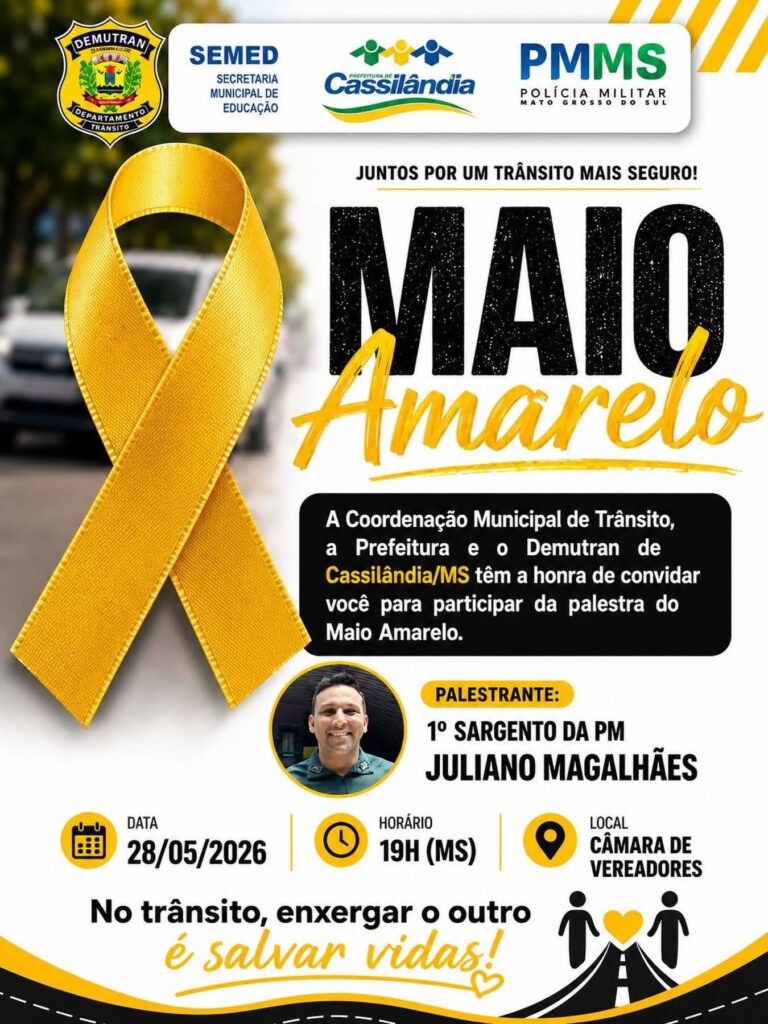 Cassilândia realiza palestra educativa em alusão ao Maio Amarelo