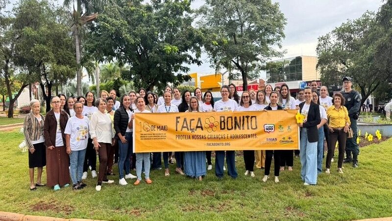 Caminhada do Maio Laranja reforça conscientização e destaca símbolo das flores amarelas em Cassilândia
