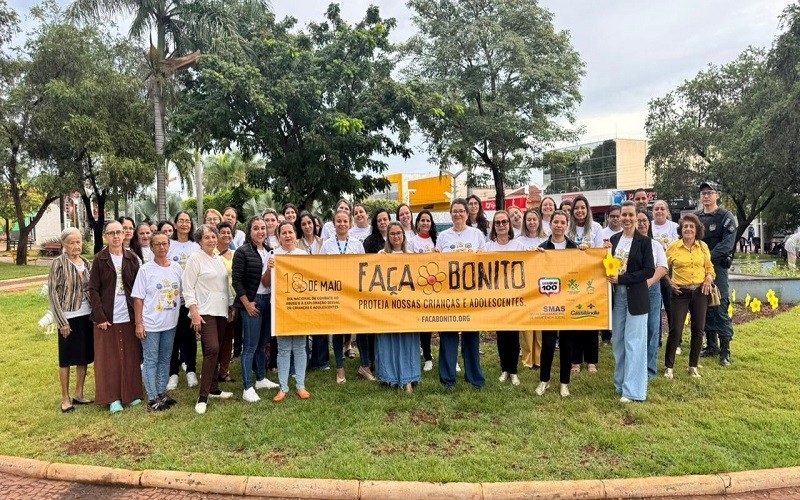 Caminhada do Maio Laranja reforça conscientização e destaca símbolo das flores amarelas em Cassilândia