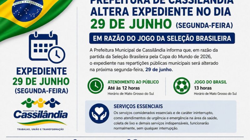 Prefeitura Municipal de Cassilândia informa